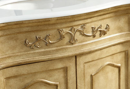 Elegant Furniture & Lighting - Danville 32 inch Single Bathroom vanity in Antique Beige with ivory white engineered marble - VF10132AB-VW veiw 8