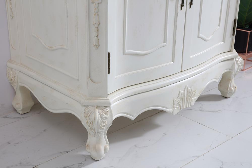 Elegant Furniture & Lighting - Danville 32 inch Single Bathroom vanity in antique white with ivory white engineered marble - VF10132AW-VW veiw 7