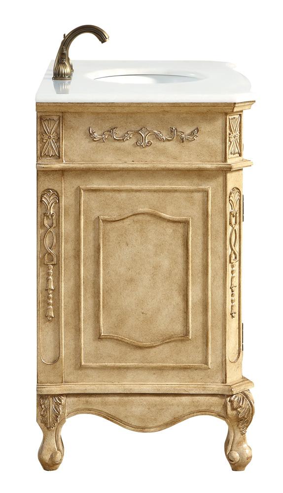 Elegant Furniture & Lighting - Danville 36 inch Single Bathroom vanity in Antique Beige with ivory white engineered marble - VF10136AB-VW veiw 5