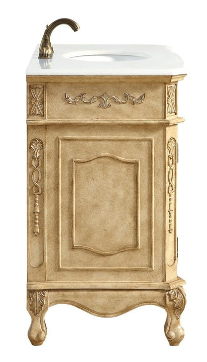 Elegant Furniture & Lighting - Danville 36 inch Single Bathroom vanity in Antique Beige with ivory white engineered marble - VF10136AB-VW veiw 5