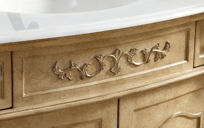 Elegant Furniture & Lighting - Danville 36 inch Single Bathroom vanity in Antique Beige with ivory white engineered marble - VF10136AB-VW veiw 8