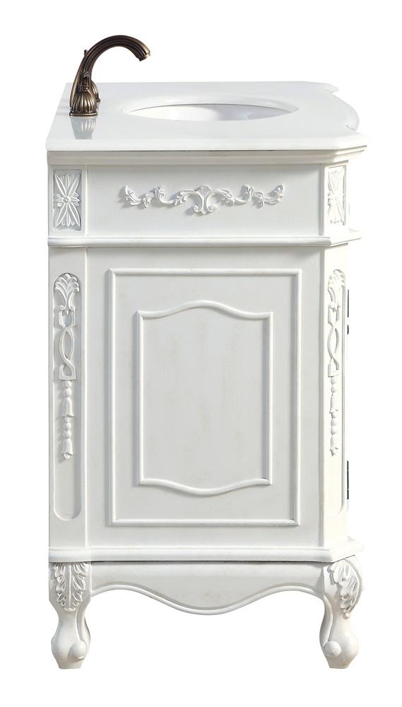 Elegant Furniture & Lighting - Danville 36 inch Single Bathroom vanity in Antique White with ivory white engineered marble - VF10636AW-VW veiw 5