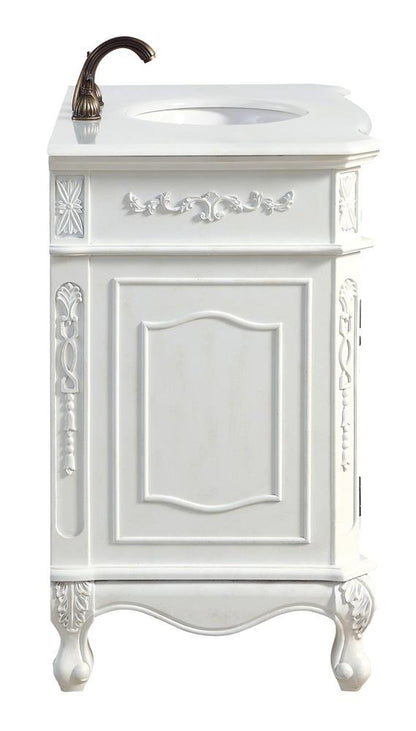 Elegant Furniture & Lighting - Danville 36 inch Single Bathroom vanity in Antique White with ivory white engineered marble - VF10636AW-VW veiw 5