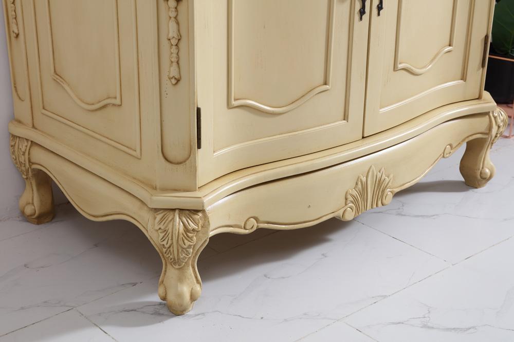 Elegant Furniture & Lighting - Danville 36 inch Single Bathroom vanity in light antique beige with ivory white engineered marble - VF10136LT-VW veiw 6