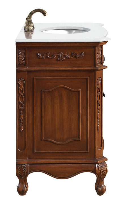 Elegant Furniture & Lighting - Danville 36 inch Single Bathroom vanity in Brown with ivory white engineered marble - VF10536BR-VW veiw 5