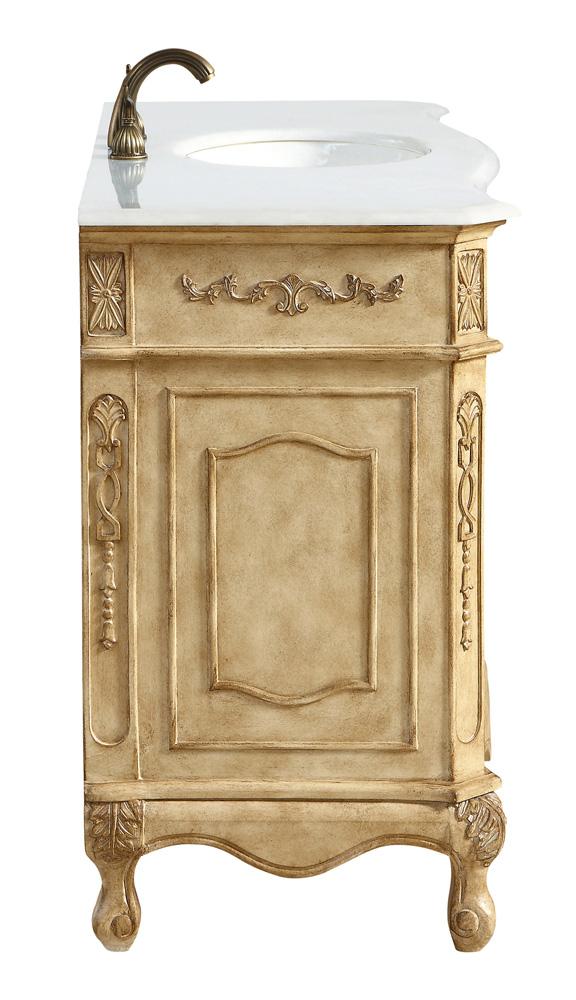 Elegant Furniture & Lighting - Danville 48 inch Single Bathroom vanity in Antique Beige with ivory white engineered marble - VF10148AB-VW veiw 5