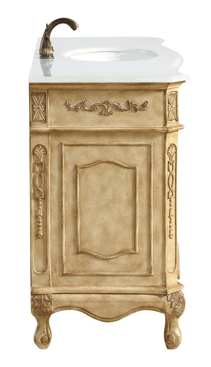 Elegant Furniture & Lighting - Danville 48 inch Single Bathroom vanity in Antique Beige with ivory white engineered marble - VF10148AB-VW veiw 5