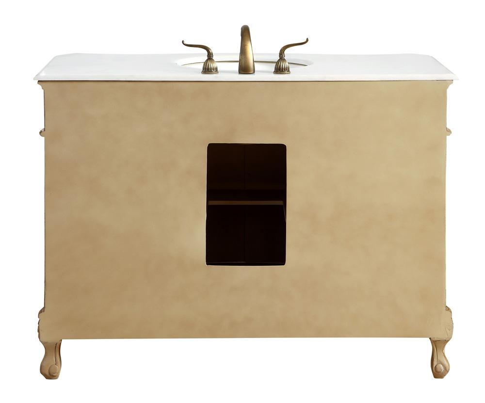 Elegant Furniture & Lighting - Danville 48 inch Single Bathroom vanity in Antique Beige with ivory white engineered marble - VF10148AB-VW veiw 6