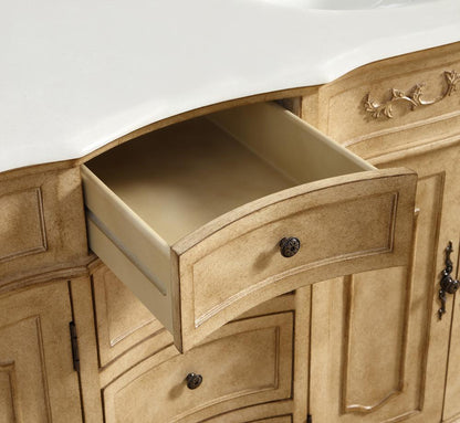 Elegant Furniture & Lighting - Danville 48 inch Single Bathroom vanity in Antique Beige with ivory white engineered marble - VF10148AB-VW veiw 7