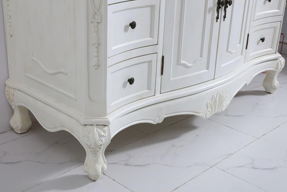 Elegant Furniture & Lighting - Danville 48 inch Single Bathroom vanity in antique white with ivory white engineered marble - VF10148AW-VW veiw 7