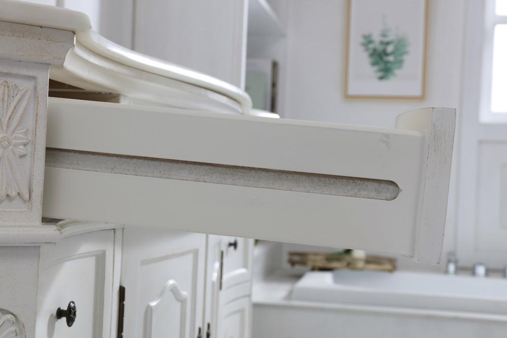 Elegant Furniture & Lighting - Danville 48 inch Single Bathroom vanity in antique white with ivory white engineered marble - VF10148AW-VW veiw 8