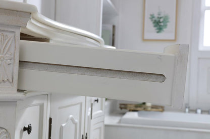 Elegant Furniture & Lighting - Danville 48 inch Single Bathroom vanity in antique white with ivory white engineered marble - VF10148AW-VW veiw 8