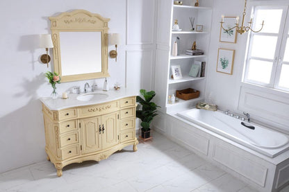 Elegant Furniture & Lighting - Danville 48 inch Single Bathroom vanity in light antique beige with ivory white engineered marble - VF10148LT-VW veiw 8