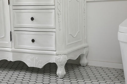 Elegant Furniture & Lighting - Danville 60 inch Single Bathroom vanity in antique white with ivory white engineered marble - VF10160AW-VW veiw 7