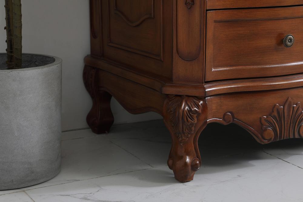 Elegant Furniture & Lighting - Danville 60 inch Single Bathroom vanity in Teak with ivory white engineered marble - VF10160TK-VW veiw 6