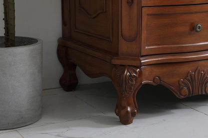 Elegant Furniture & Lighting - Danville 60 inch Single Bathroom vanity in Teak with ivory white engineered marble - VF10160TK-VW veiw 6