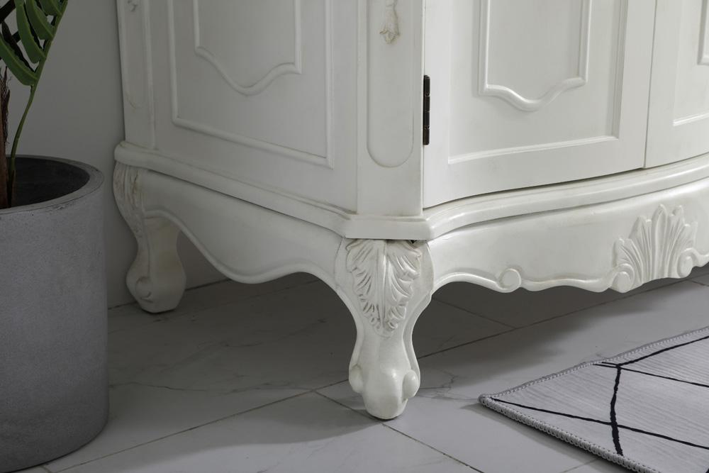 Elegant Furniture & Lighting - Danville 72 inch Double Bathroom vanity in Antique White with ivory white engineered marble - VF10172DAW-VW veiw 6