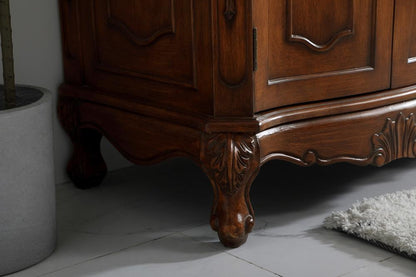 Elegant Furniture & Lighting - Danville 72 inch Double Bathroom vanity in Teak with ivory white engineered marble - VF10172DTK-VW veiw 6