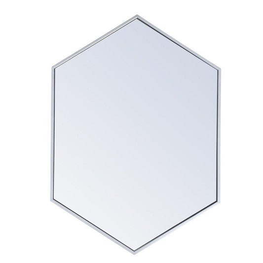 Elegant Furniture & Lighting - Decker Metal frame hexagon mirror 24 inch in silver - MR4424S veiw 1