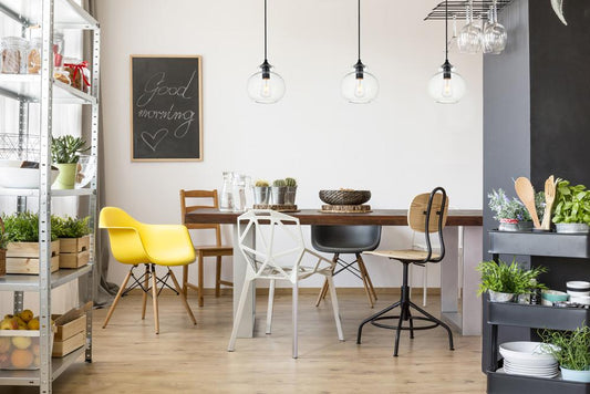 Elegant Furniture & Lighting - Destry 1 Light Black Pendant With Clear Glass - LD2245BK veiw 2