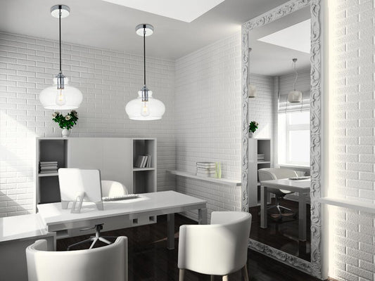 Elegant Furniture & Lighting - Destry 1 Light Chrome Pendant With Clear Glass - LD2246C veiw 2