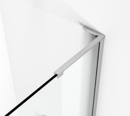 Elegant Furniture & Lighting - Devon Frameless tub door 60 x 60 Brushed Nickel - TD444-6060BNK veiw 7