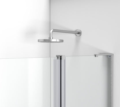 Elegant Furniture & Lighting - Devon Frameless tub door 60 x 60 Brushed Nickel - TD444-6060BNK veiw 8