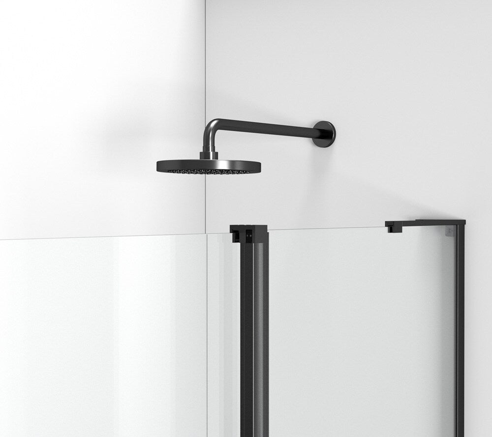 Elegant Furniture & Lighting - Devon Frameless tub door 60 x 60 Matte Black - TD444-6060MBK veiw 7