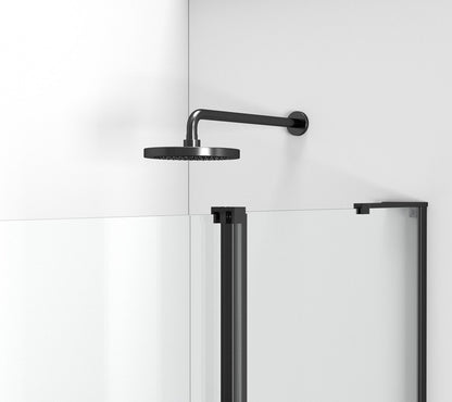 Elegant Furniture & Lighting - Devon Frameless tub door 60 x 60 Matte Black - TD444-6060MBK veiw 7