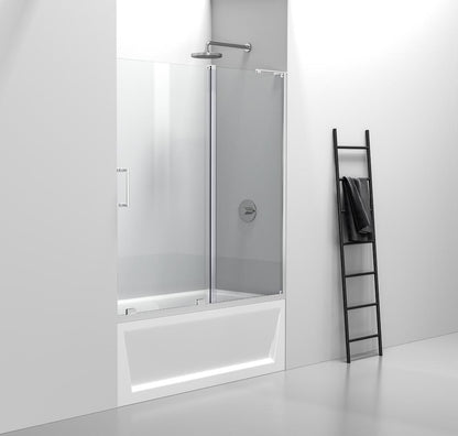 Elegant Furniture & Lighting - Devon Frameless tub door 60 x 60 Polished Chrome - TD444-6060PCH veiw 4