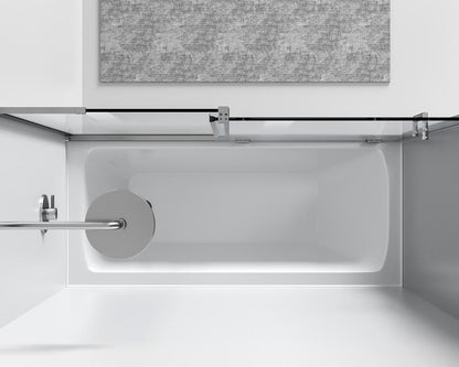 Elegant Furniture & Lighting - Devon Frameless tub door 60 x 60 Polished Chrome - TD444-6060PCH veiw 5