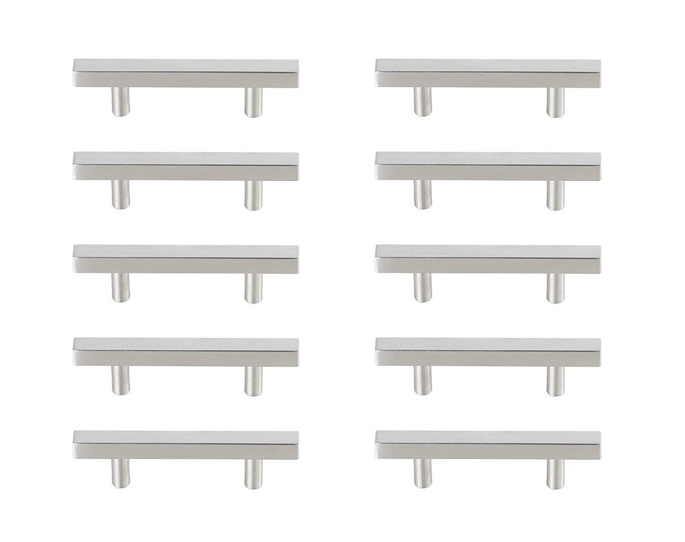 Elegant Furniture & Lighting - Dior 3in Center to Center Brushed Nickel Bar Pull Multipack (set of 10) - PL402-3-NK-10PK veiw 1