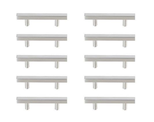 Elegant Furniture & Lighting - Dior 3in Center to Center Brushed Nickel Bar Pull Multipack (set of 10) - PL402-3-NK-10PK veiw 1