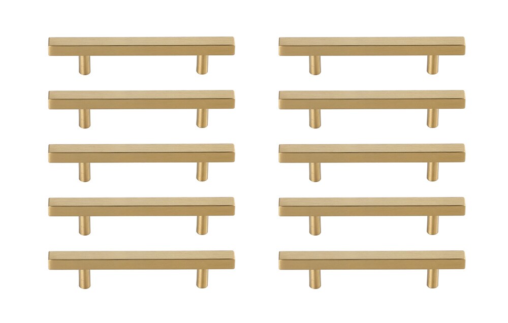 Elegant Furniture & Lighting - Dior 4in Center to Center Brass Bar Pull Multipack (set of 10) - PL402-4-BR-10PK veiw 1