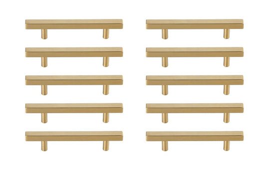 Elegant Furniture & Lighting - Dior 4in Center to Center Brass Bar Pull Multipack (set of 10) - PL402-4-BR-10PK veiw 1