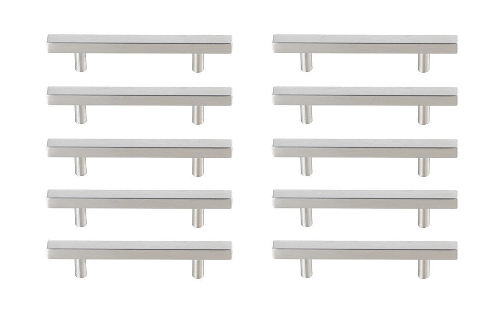 Elegant Furniture & Lighting - Dior 4in Center to Center Brushed Nickel Bar Pull Multipack (set of 10) - PL402-4-NK-10PK veiw 1
