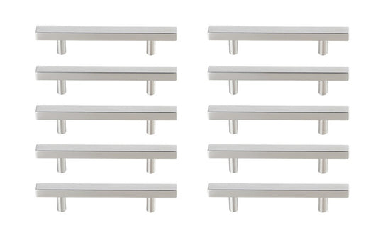 Elegant Furniture & Lighting - Dior 4in Center to Center Brushed Nickel Bar Pull Multipack (set of 10) - PL402-4-NK-10PK veiw 1