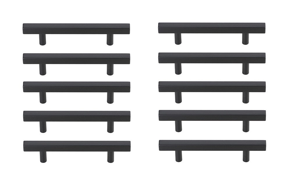 Elegant Furniture & Lighting - Dior 4in Center to Center Matte Black Bar Pull Multipack (set of 10) - PL402-4-MB-10PK veiw 1
