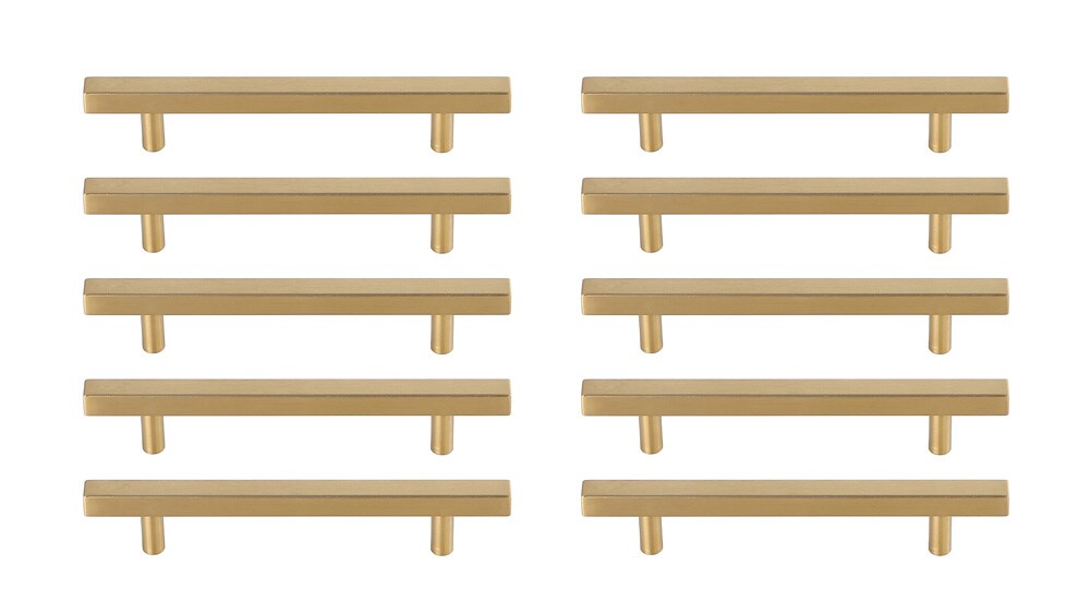 Elegant Furniture & Lighting - Dior 5in Center to Center Brass Bar Pull Multipack (set of 10) - PL402-5-BR-10PK veiw 1