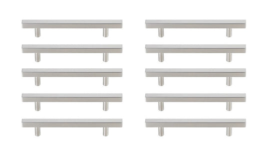 Elegant Furniture & Lighting - Dior 5in Center to Center Brushed Nickel Bar Pull Multipack (set of 10) - PL402-5-NK-10PK veiw 1