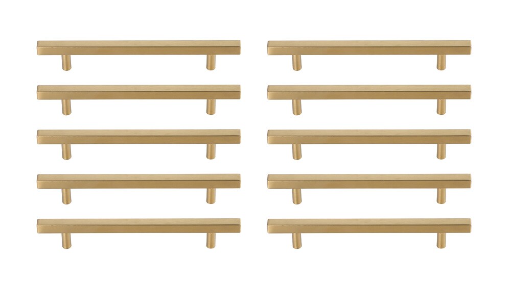 Elegant Furniture & Lighting - Dior 6-5/16in Center to Center Brass Bar Pull Multipack (set of 10) - PL402-6-BR-10PK veiw 1