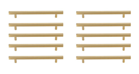Elegant Furniture & Lighting - Dior 7-9/16in Center to Center Brass Bar Pull Multipack (set of 10) - PL402-7-BR-10PK veiw 1