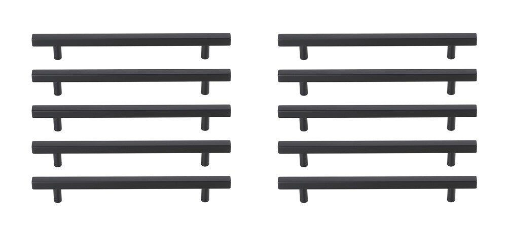 Elegant Furniture & Lighting - Dior 7-9/16in Center to Center Matte Black Bar Pull Multipack (set of 10) - PL402-7-MB-10PK veiw 1