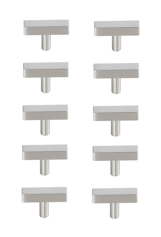 Elegant Furniture & Lighting - Dior Brushed Nickel T Bar Pull Multipack (set of 10) - PL402-1-NK-10PK veiw 1