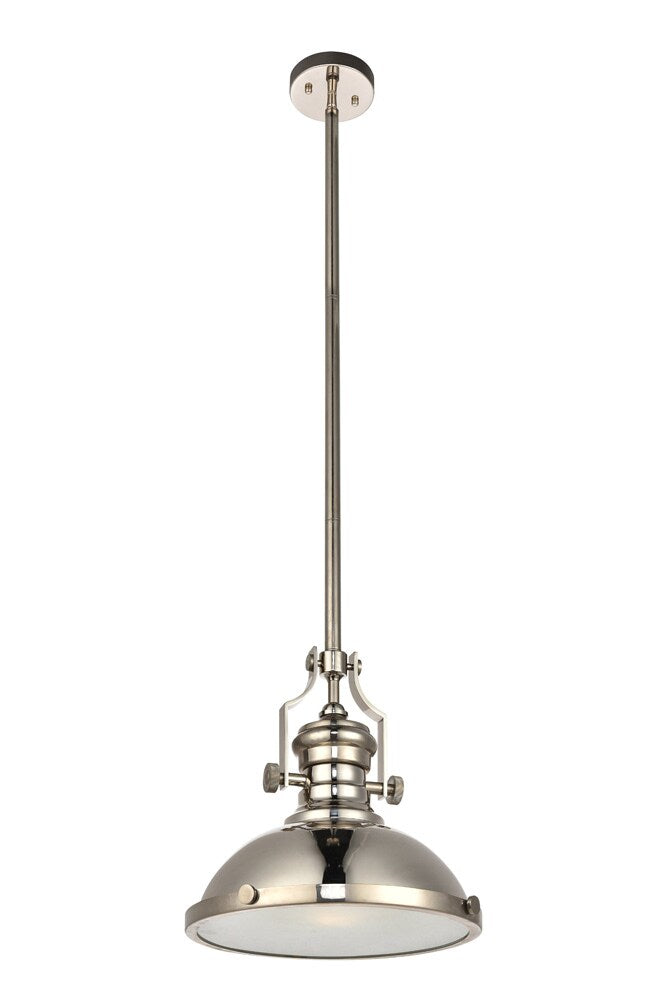 Elegant Furniture & Lighting - Eamon Pendant D13 H13.3 Lt:1 polished Nickel Finish - LD5001D13PN veiw 1