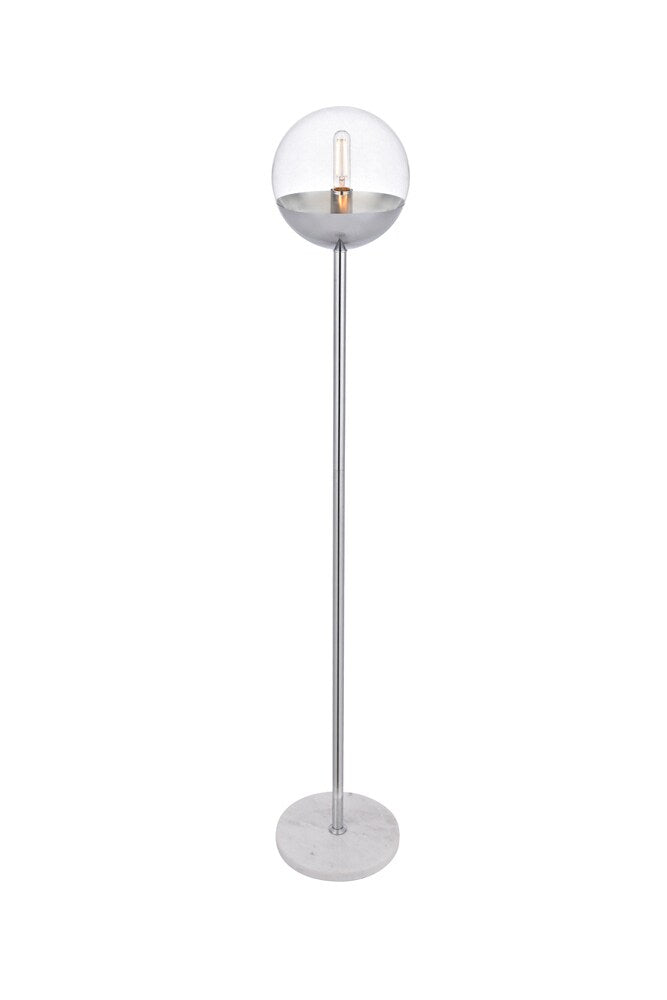 Elegant Furniture & Lighting - Eclipse 1 Light Chrome Floor Lamp With Clear Glass - LD6149C veiw 1