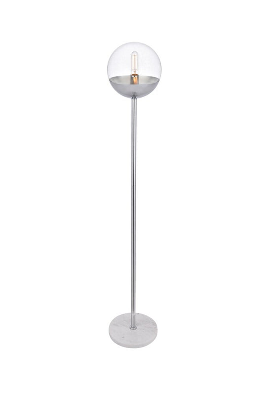 Elegant Furniture & Lighting - Eclipse 1 Light Chrome Floor Lamp With Clear Glass - LD6149C veiw 1