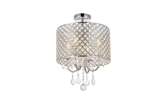 Elegant Furniture & Lighting - Elise 14 inch flush mount in chrome - LD710F14C veiw 1