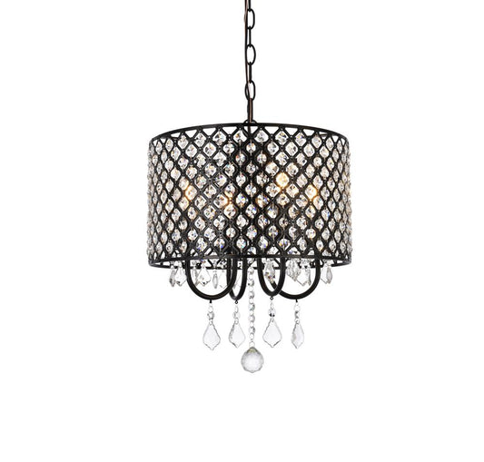 Elegant Furniture & Lighting - Elise 14 inch pendant in black - LD711D14BK veiw 1