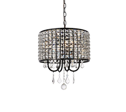 Elegant Furniture & Lighting - Elise 14 inch pendant in black - LD713D14BK veiw 1